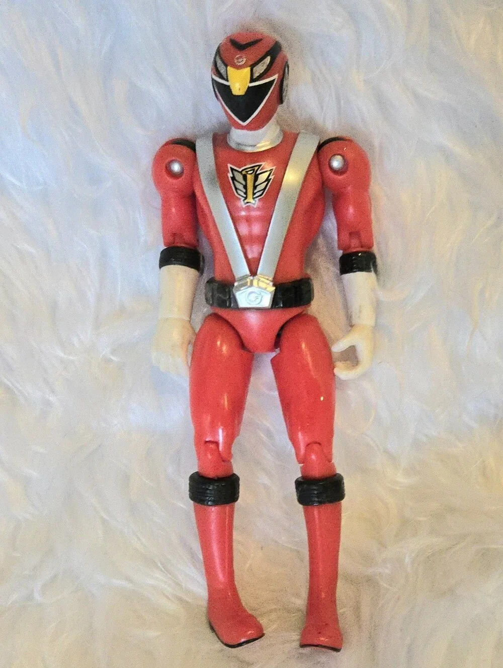 Red Power Ranger RPM Red Eagle Bandai Action Figure  2009 Super Mega Force